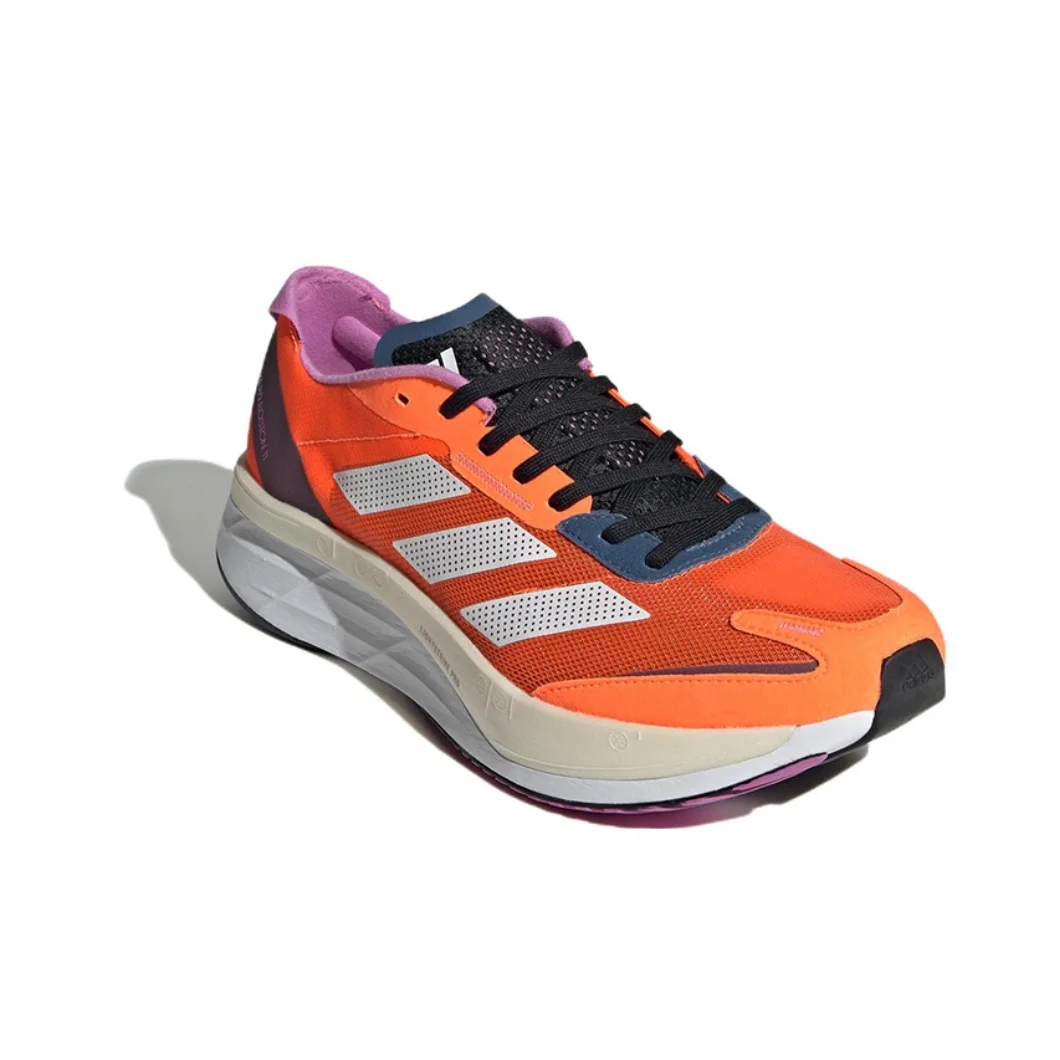 Удобные амортизирующие кроссовки Adidas Orange Adizero Boston 11 мужские и женские