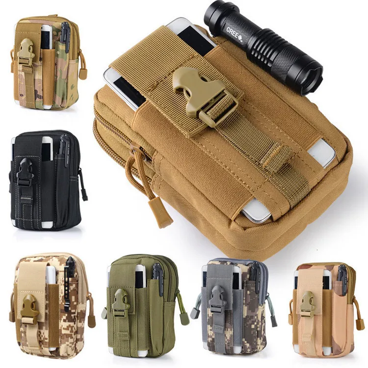 

Men Tactical Pouch Belt Waist Pack Bag Small Pocket Military Waist Pack Running Pouch Travel Camping Bags Soft Back