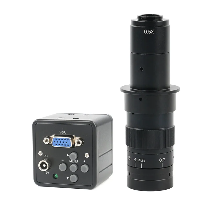 2.0mp 1080P VGA Industrial Electronic Digital Microscope Camera 100X/180X/300X Zoom C Mount Lens For PCB Soldering Repair