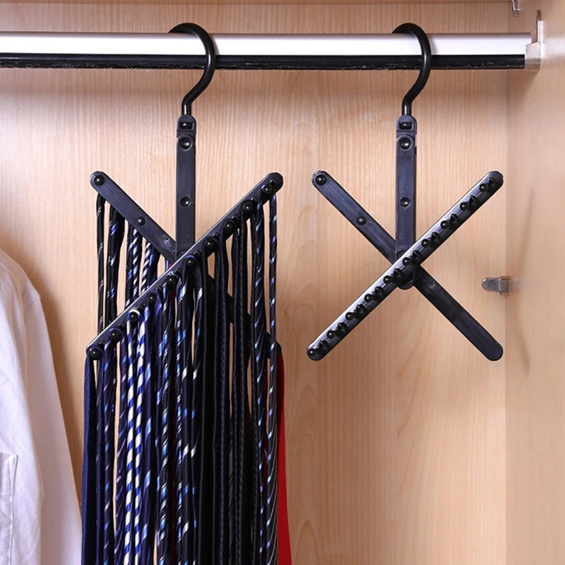 

1PC Adjustable 360 Degree Rotating 20 Bow Tie Storage Rack Belt Silk Scarf Shelf Cabinet Organizer Hangers Men's Ties Rack