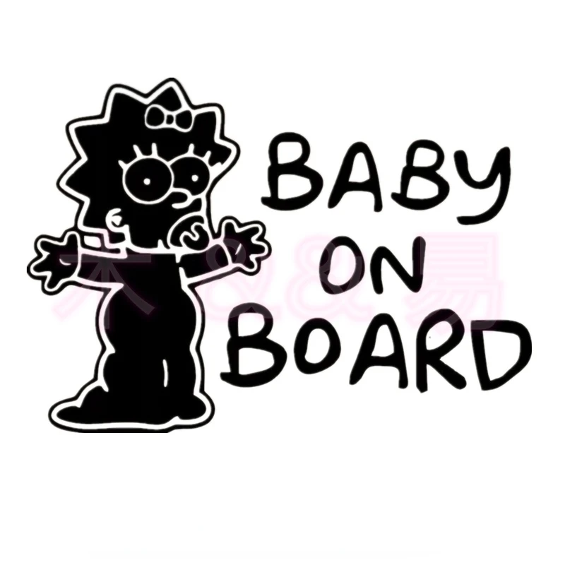 

Creativity Personality Color Picture Baby on Board Funny Car Sticker Vinyl Decal for Car Bumper Window Waterproof Sticker PVC