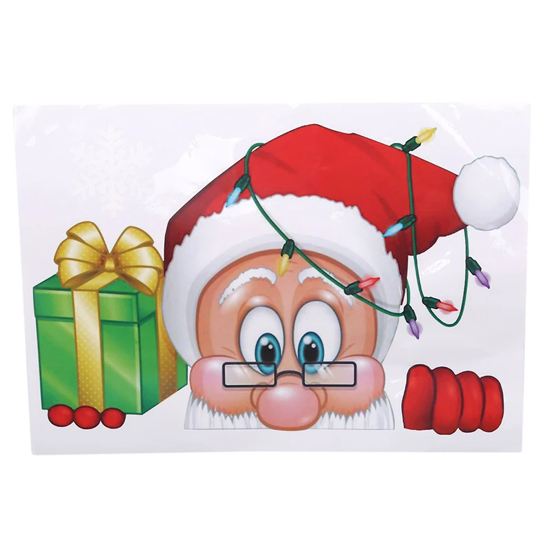 

Рождественские наклейки на стену, модное украшение для окна Санта-Клауса, виниловые наклейки из ПВХ, Новогодний Декор для дома, съемные