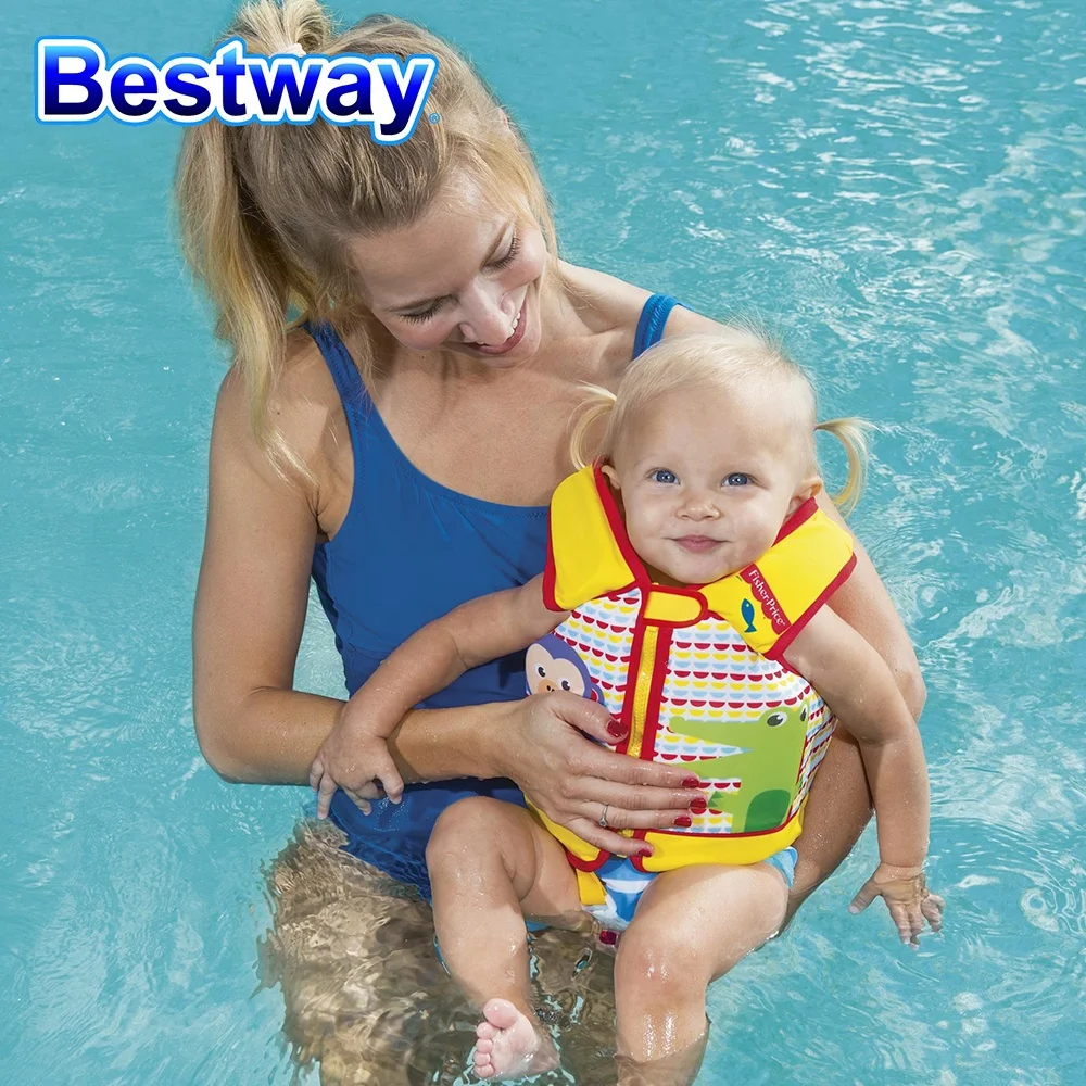 

Bestway 93521 Fisher-Price Foam Trainer Vest Trainer Life Jacket Comfortable Knit Fabric Foam Baby Swimming Float for Age 1-3