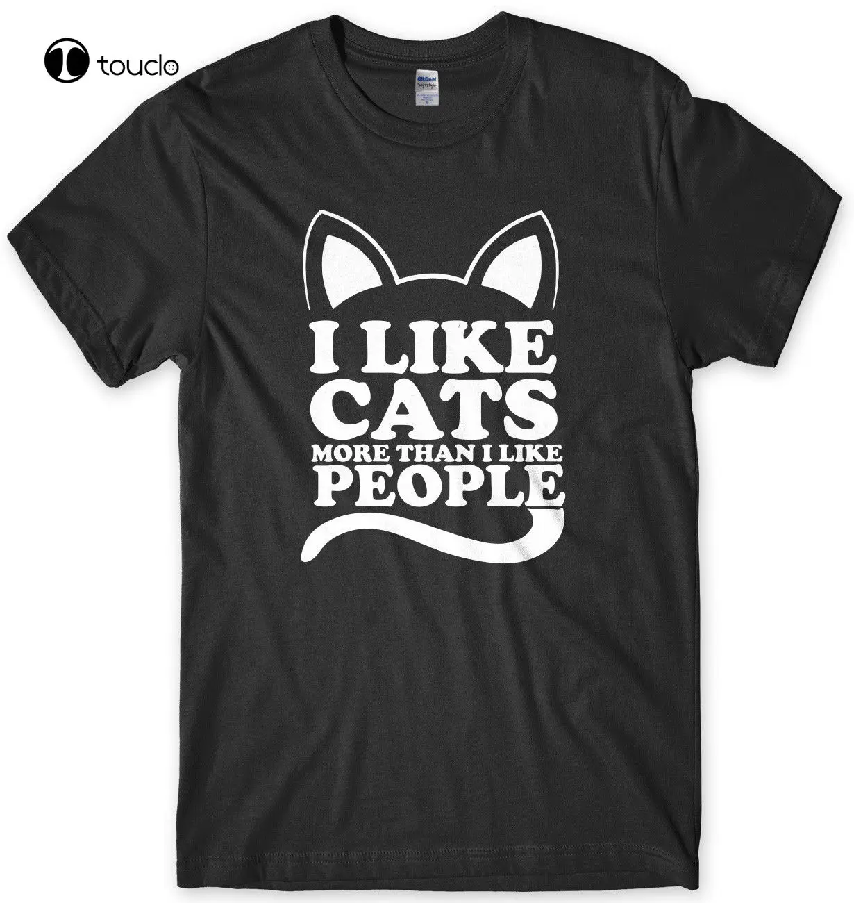 Забавная Мужская футболка унисекс с надписью «я люблю больше кошек, чем мне нравятся»