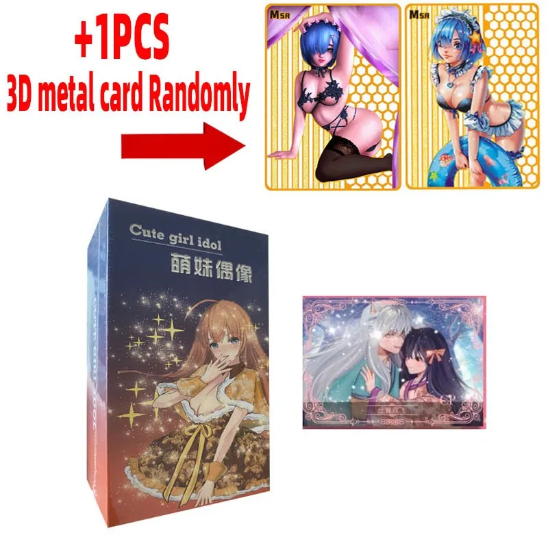 

New Goddess Story Collection Cards Cute Girl Idol +1pcs 3D Metal Cards Randomly Feast Booster Box Toy Hobbies Gift For Christmas