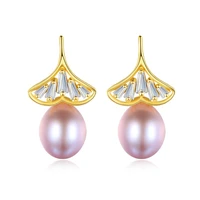 meibapj natural freshwater pearl fashion drop earrings real 925 sterling silver fine charm jewelry for women