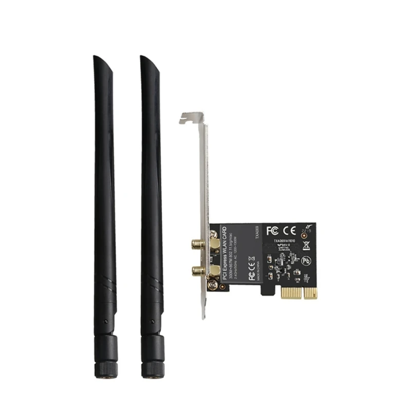 

WiFi Adapter AC1300Mbps Dual-band High-gain Antenna 2.4GHz/ 5GHz Network Card