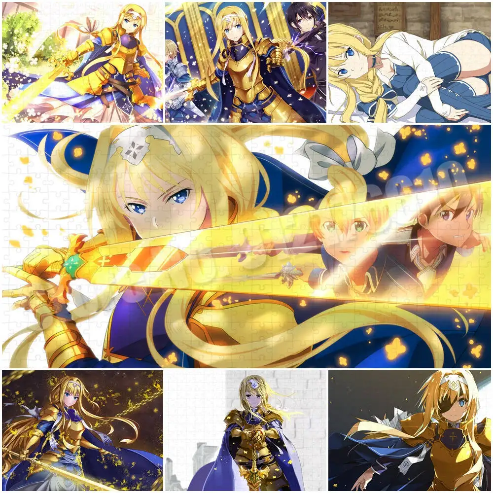 

Alice Sword Art Online Alicization Jigsaw Puzzles 300/500/1000 Pieces for Adults Anime Jigsaw Puzzles Diy Toys Gift Home Decor