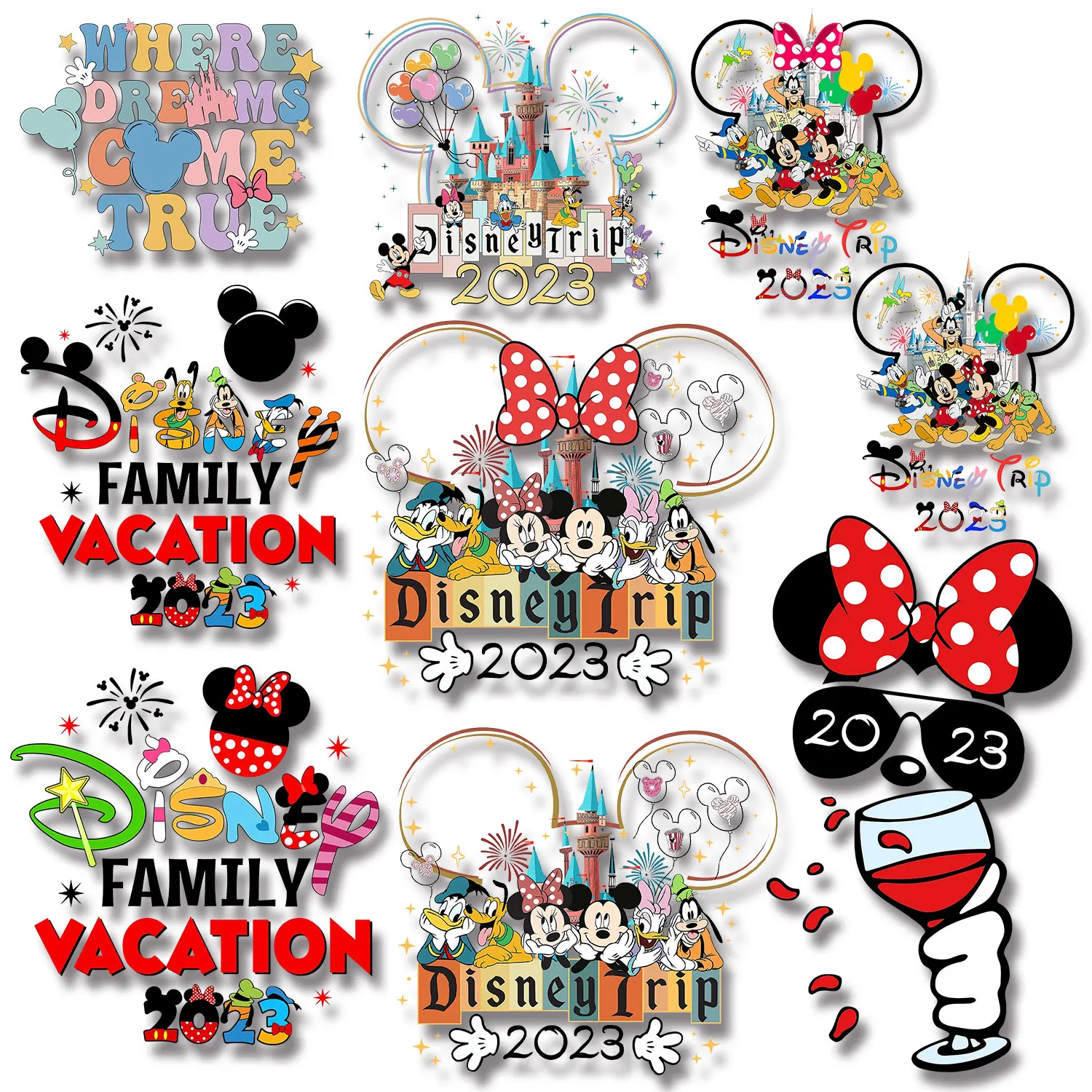 Disney 2023 Mickey Mouse Clubhouse Iron-on Transfers for Clothing Firm and Fadeless  Stickers DIY Decoration