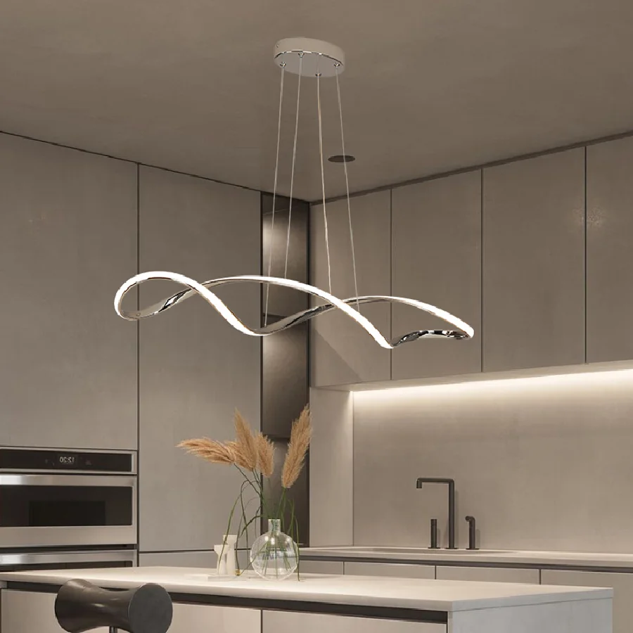 

Smart Home Alexa Modern Led Hanging Chandelier For Dining Living Kitchen Room Gold/Chrome Plated Pendant Chandelier Fixtures