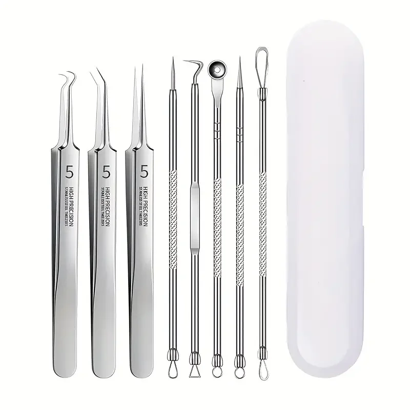 8 PCS Stainless Steel Blackhead Clip,Acne Clip, Cell Clip,  Acne Needle, Beauty Salon Acne Needle, Acne Needle Tool (art.: 3920cade6fd8a) - 3920cade6fd8a