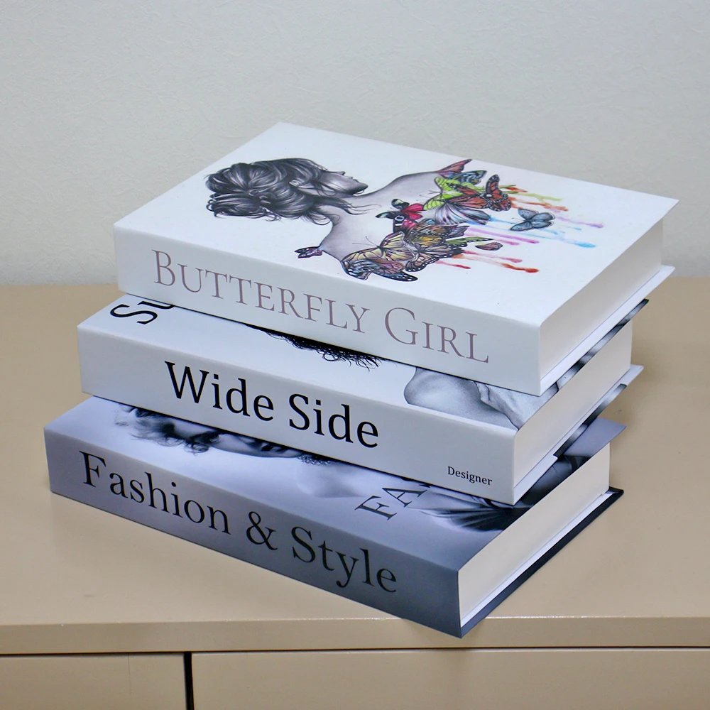 

Decorative Fake Book Simulation Book Box multicolor Print Set Coffee Table Book Model Room Hotel Villa Mansion Home Decoration