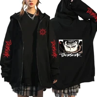 berserk zip hoodie anime print sweatshirt harajuku y2k punk street cool loog sleeve men women jackets dark style autumn clothes