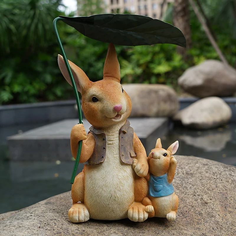 

Garden parent-child rabbit decorative ornaments creative outdoor resin cartoon bunny home furnishings