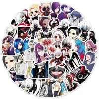 103050pcs anime tokyo ghoul new sticker for luggage laptop ipad skateboard guitar phone case sticker wholesale