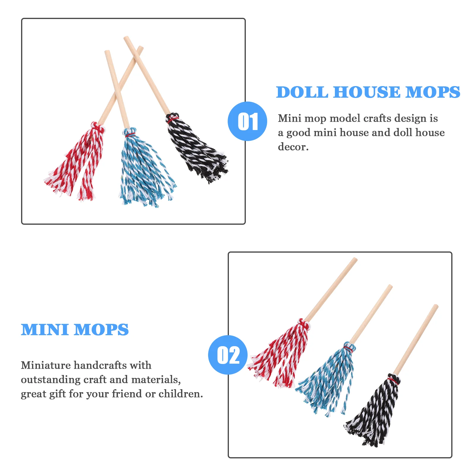 3 шт. миниатюрная детская модель швабры детские игрушки домашний декор куклы