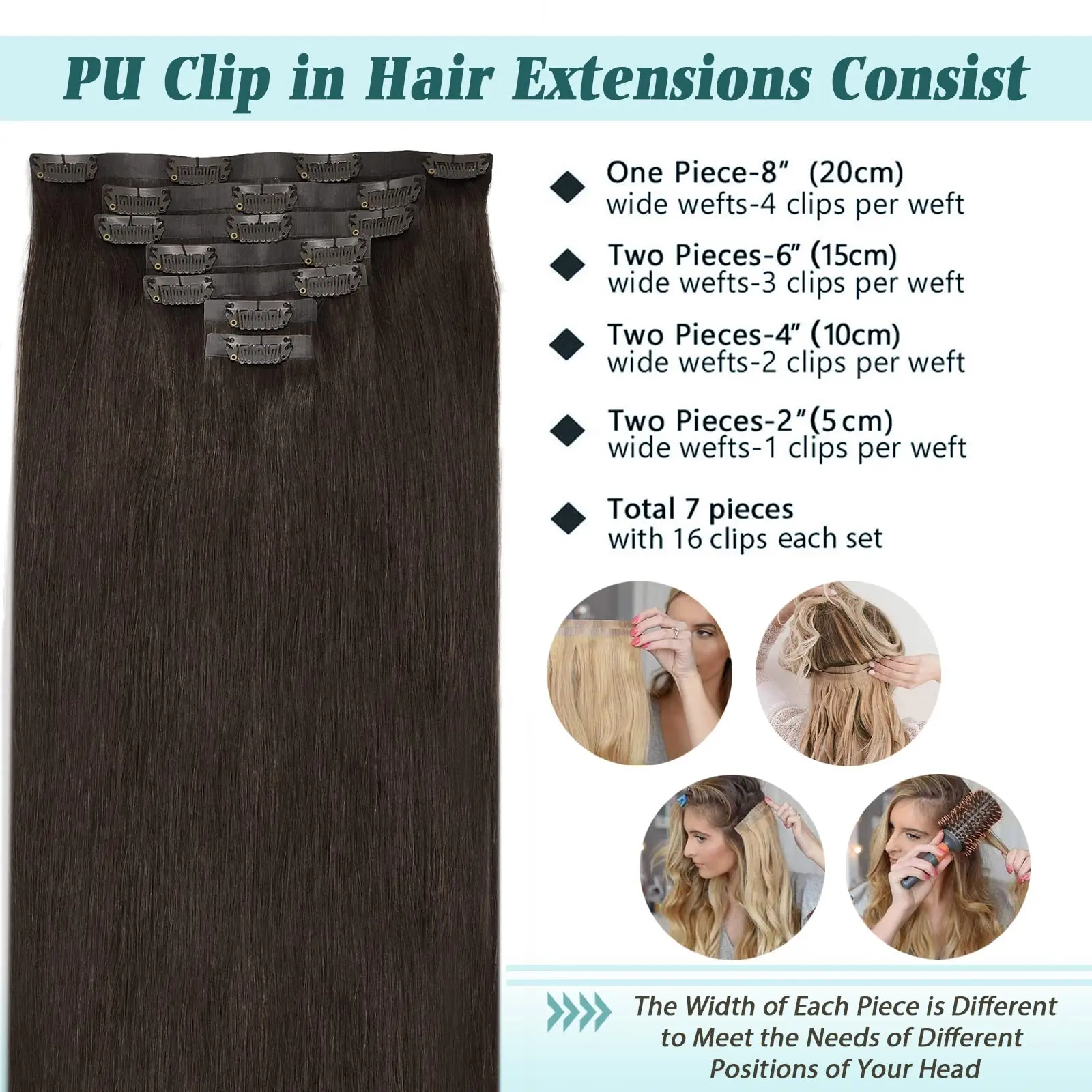 Бесшовные пряди для наращивания волос Remy человеческие волосы 7 шт. 150 г лента из