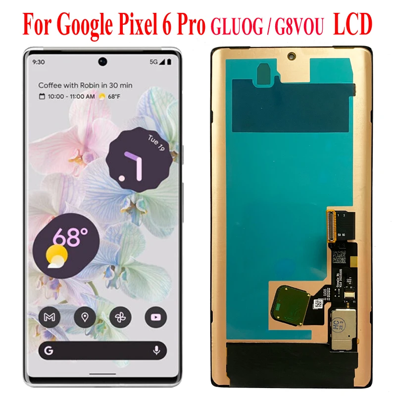 AAA + качественный экран Pixel 6 Pro для Google Pixel 6 Pro, экран с рамкой для google Pixel 6 Pro GLUOG G8VOU, замена экрана