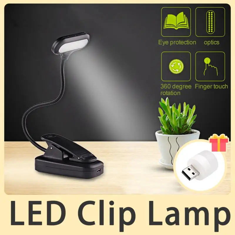 

Настольная лампа с защитой глаз, Регулируемый мини-светильник с защелкой и питанием от батарейки, гибкая, для путешествий, спальни, чтения