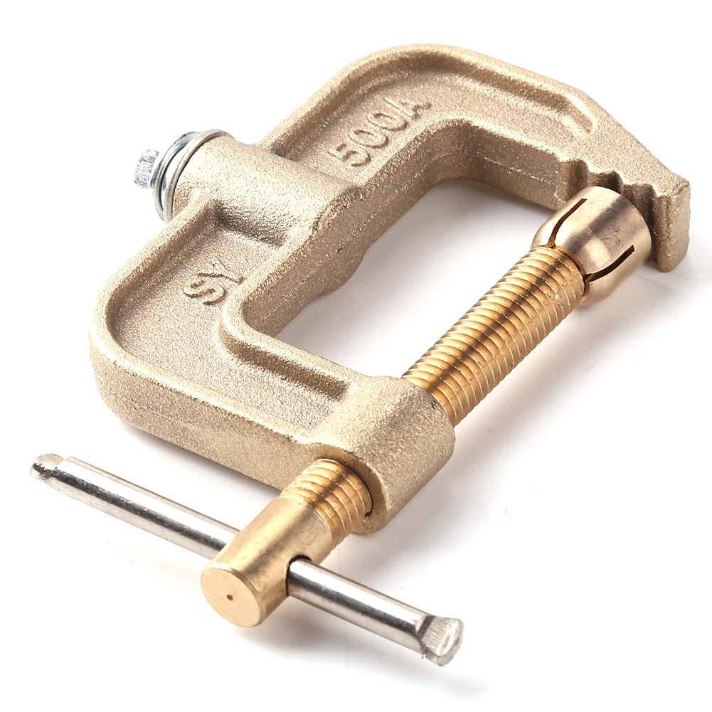 

Copper 500A High Power Ground Earth Clamp Portable Electric Welder G-shaped Grounding Clamping Argon Arc Welding Accessories