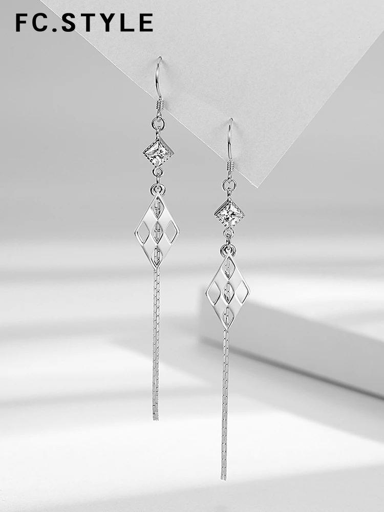

Popular style hollow diamond earrings