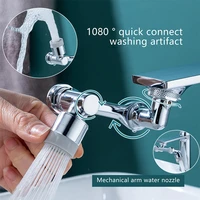 faucet extender bathroom faucet aerator 1080 degree swivel water filter sink robotic arm water tap bubbler sink fittings q84d