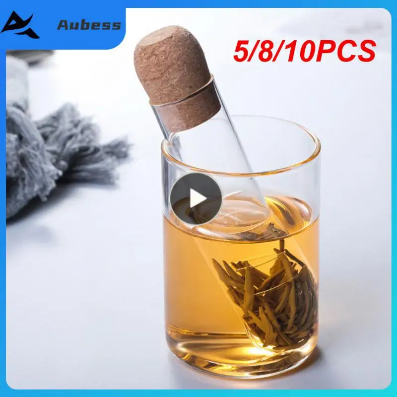 

5/8/10PCS Tea Bags Tea Infuser Creative Tea Mate Tea Maker Glass Pipe Sphere Mesh Tea Strainer For Spice Herb Tea Teaware