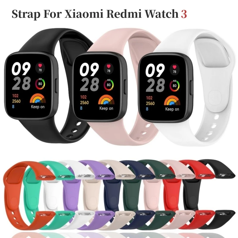 

Ремешок силиконовый для Xiaomi Redmi Watch 3, сменный Браслет для смарт-часов, аксессуары для часов