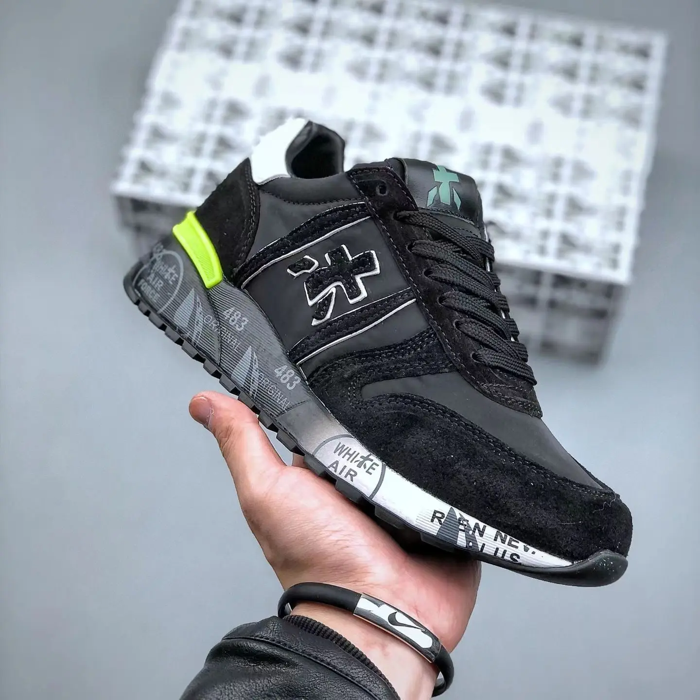 

Men's PREMIATA Shoes Fashion Lightning Skateboard Running Shoes Breathable Casual Shoes Student Couple Outdoor Sneakers Eur40-45