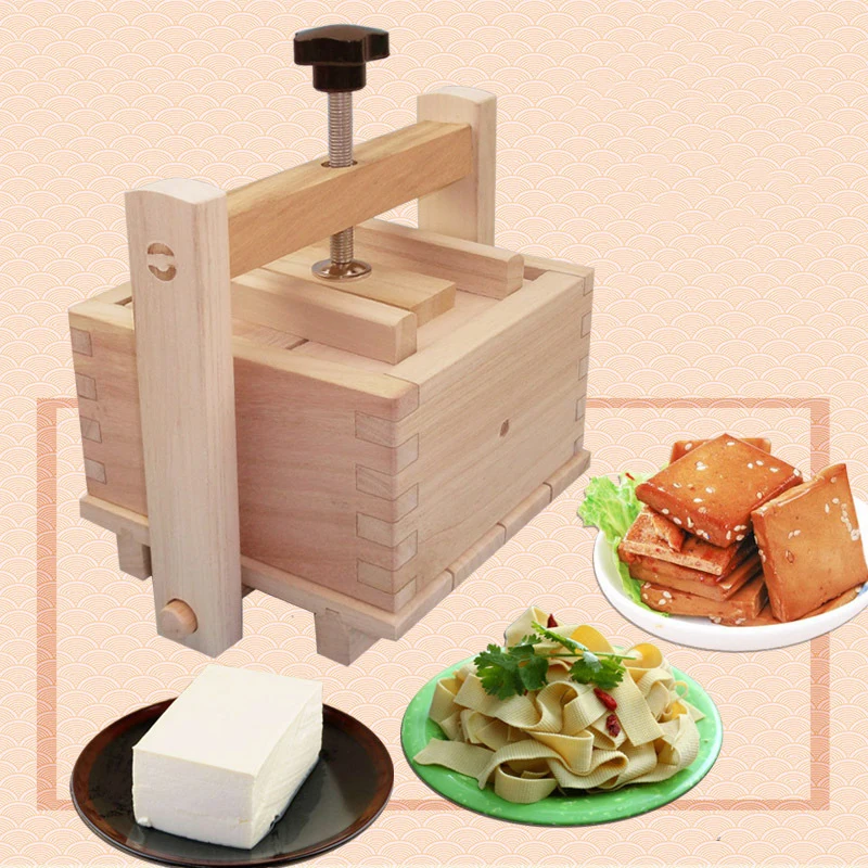 

DIY Wooden Tofu Press Mould Set Homemade Cheese Tofu Mold Soybean Curd Tofu Making Mold Kitchen Accessories Cooking Tool