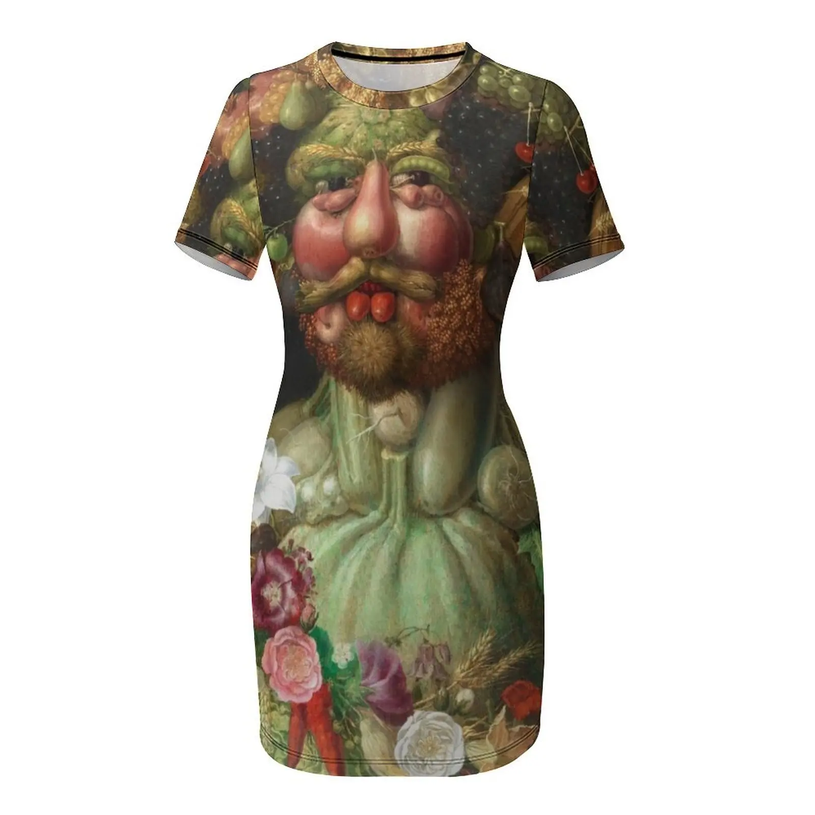 Rudolf II as Vertumnus by Giuseppe Arcimboldo 1591 Платье с короткими рукавами летнее женское платье 2023