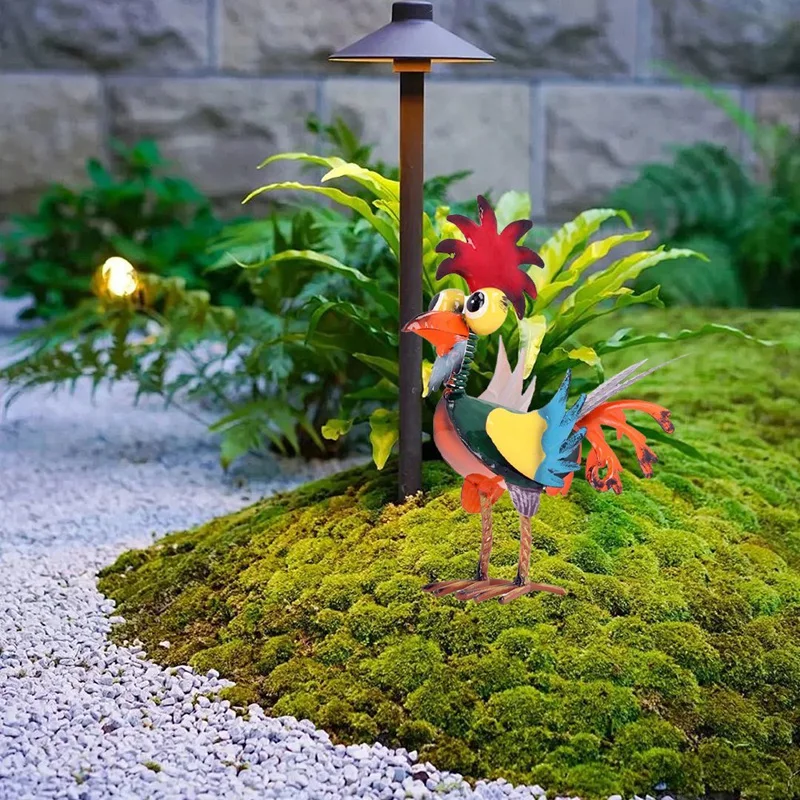 Уличная Металлическая Статуя петуха BMBY декоративная садовая статуя фигурка