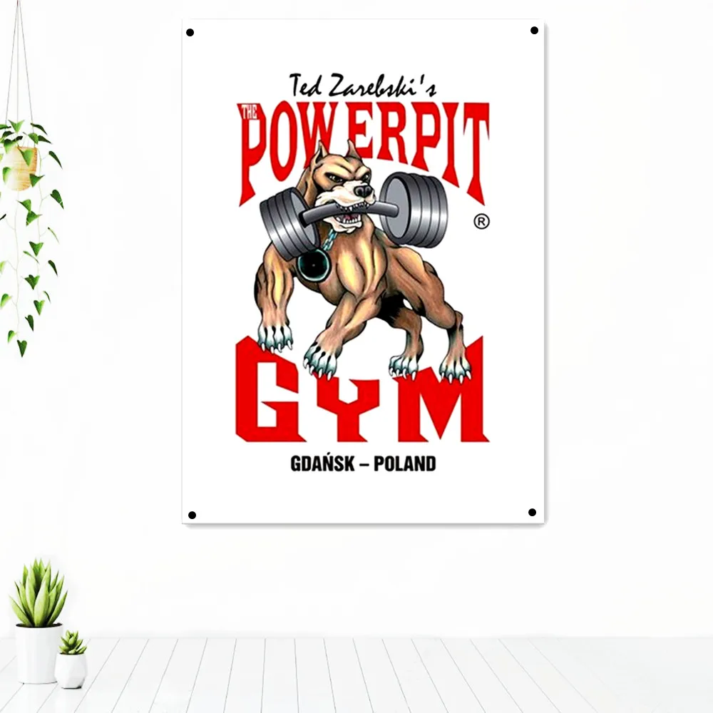 

Sports Fitness Poster Wall Art Home Decoration Exercise Inspirational Tapestry Gym Workout Decorative Banner Flag Mural For Wall