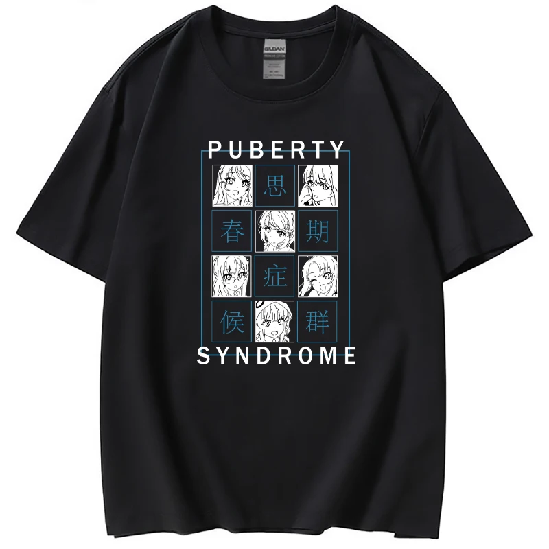 

Футболки с круглым вырезом и принтом Seishun Buta Yaro, удобные топы с коротким рукавом