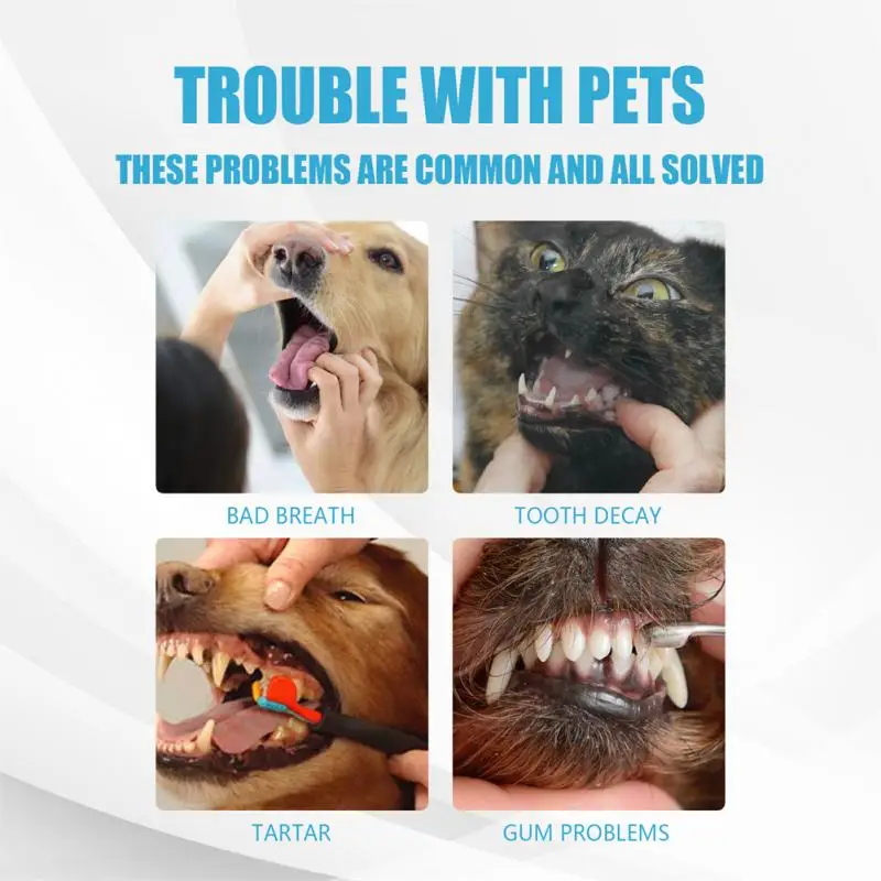 

2PCS Yegbong pet toothpaste dog fresh breath deodorant tartar cleaning cat oral care edible