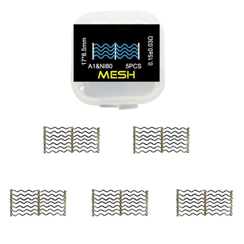 

YUHETEC 5 шт. A1 & ni80 Clapton сетка Сменные спирали сетка нагревательная проволока 0,15 ± 0,03 Ом Запчасти для Vaper для Wotofo Profile M RTA