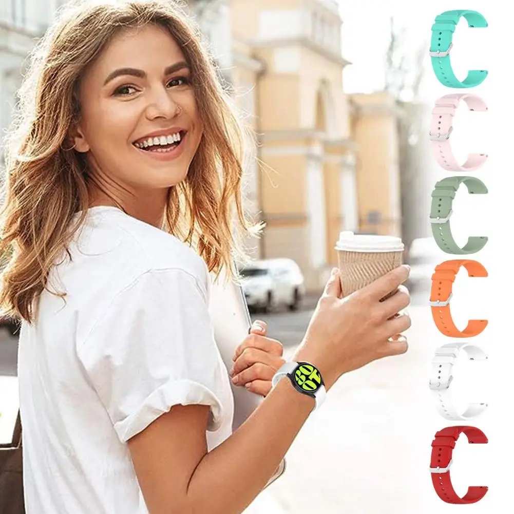 

Силиконовый ремешок для Samsung Galaxy Watch 6 Active 2 Band Gear 3, спортивный силиконовый браслет для Samsung Galaxy Watch 6 Str K7J6, 22 мм 20 мм