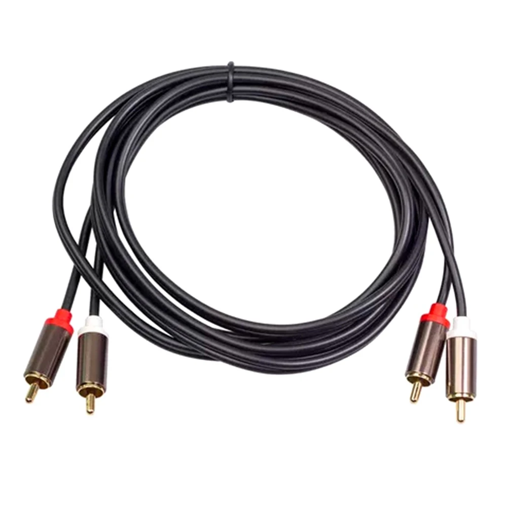 

2RCA to 2 RCA Male to Male Audio Cable Gold-Plated RCA Audio Cable for Home Theater DVD TV CD Amplifier Sound Box