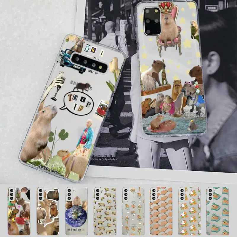

Capybara Phone Case for Samsung A51 A52 A71 A12 for Redmi 7 9 9A for Huawei Honor8X 10i Clear Case