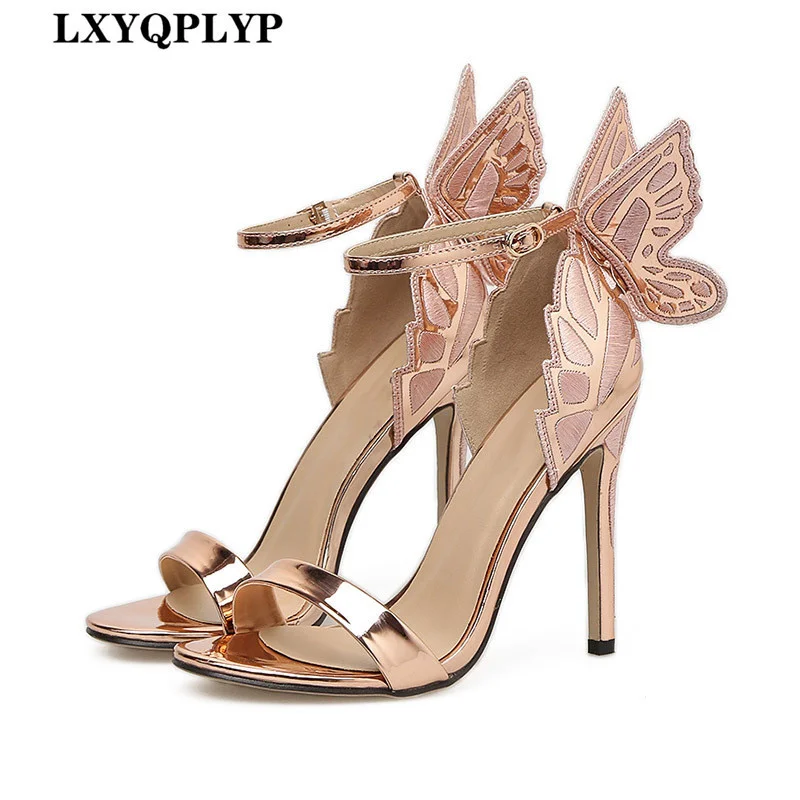 

Stiletto Three-dimensional Butterfly Wings Women's Nightclub Party Professional European and American Trend Women's Sandals