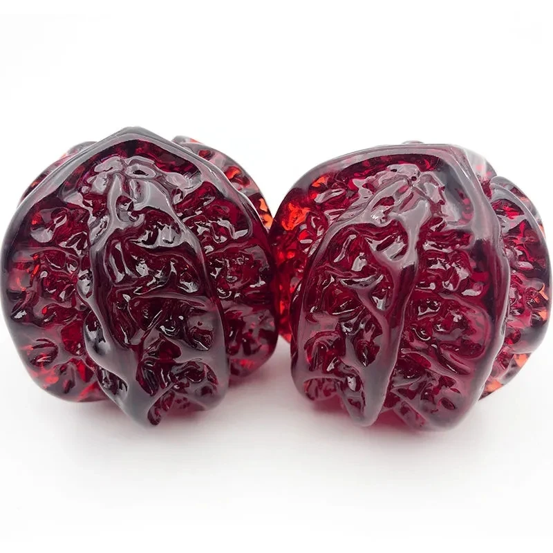 2Pcs Wenplay Walnut Handball Wax Amber Hand Put Elderly Fitness Ball Youth Keyboard Player Exercise Rehabilitation