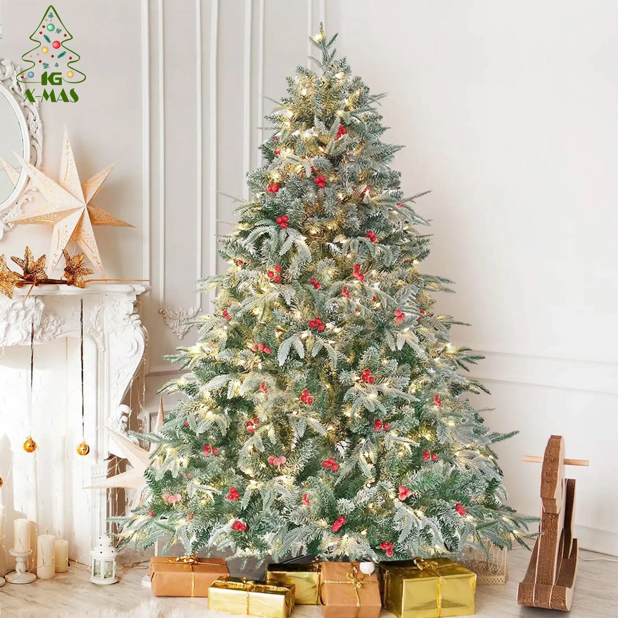 KG Xmas оптовая продажа Arbol De Navidad Noel 6 футов 7 реалистичная матовая рождественская