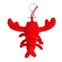 funny pp cotton cartoon crayfish shape creative soft pendant stuffed toy for shoulder bags keychain pendant plush keychain