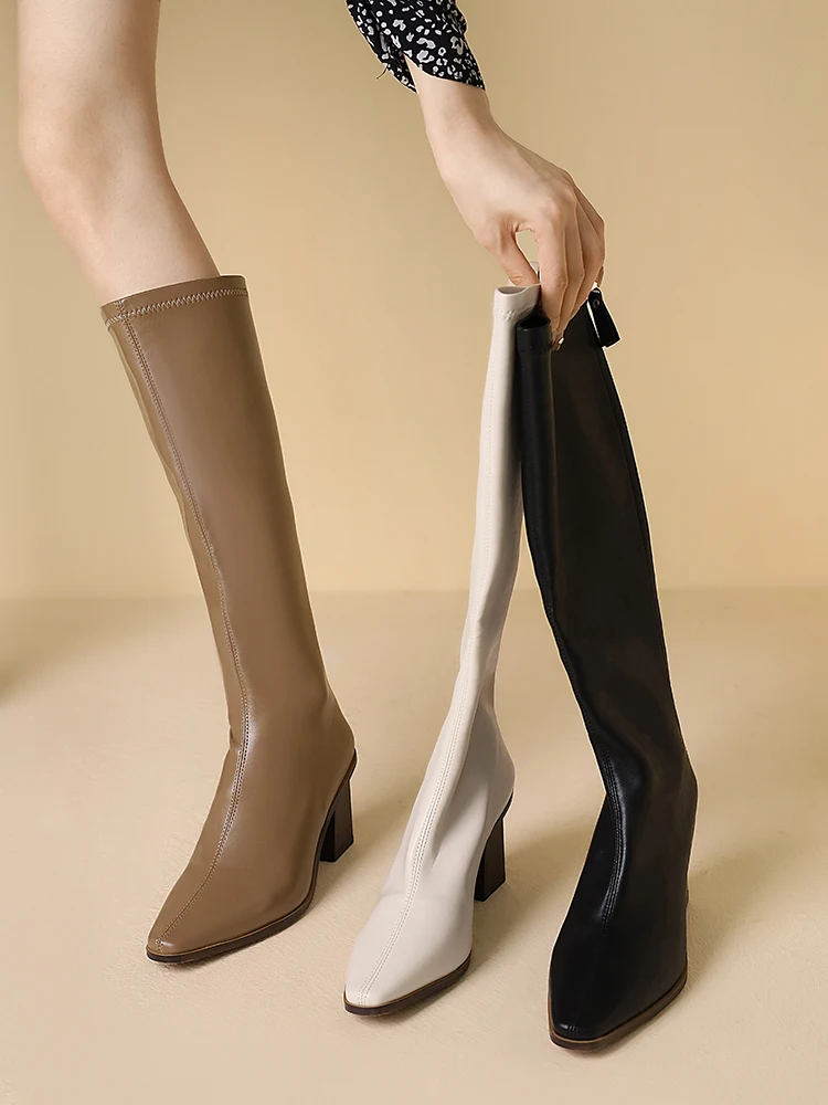 

Женские сапоги до середины икры, до середины икры, с круглым носком