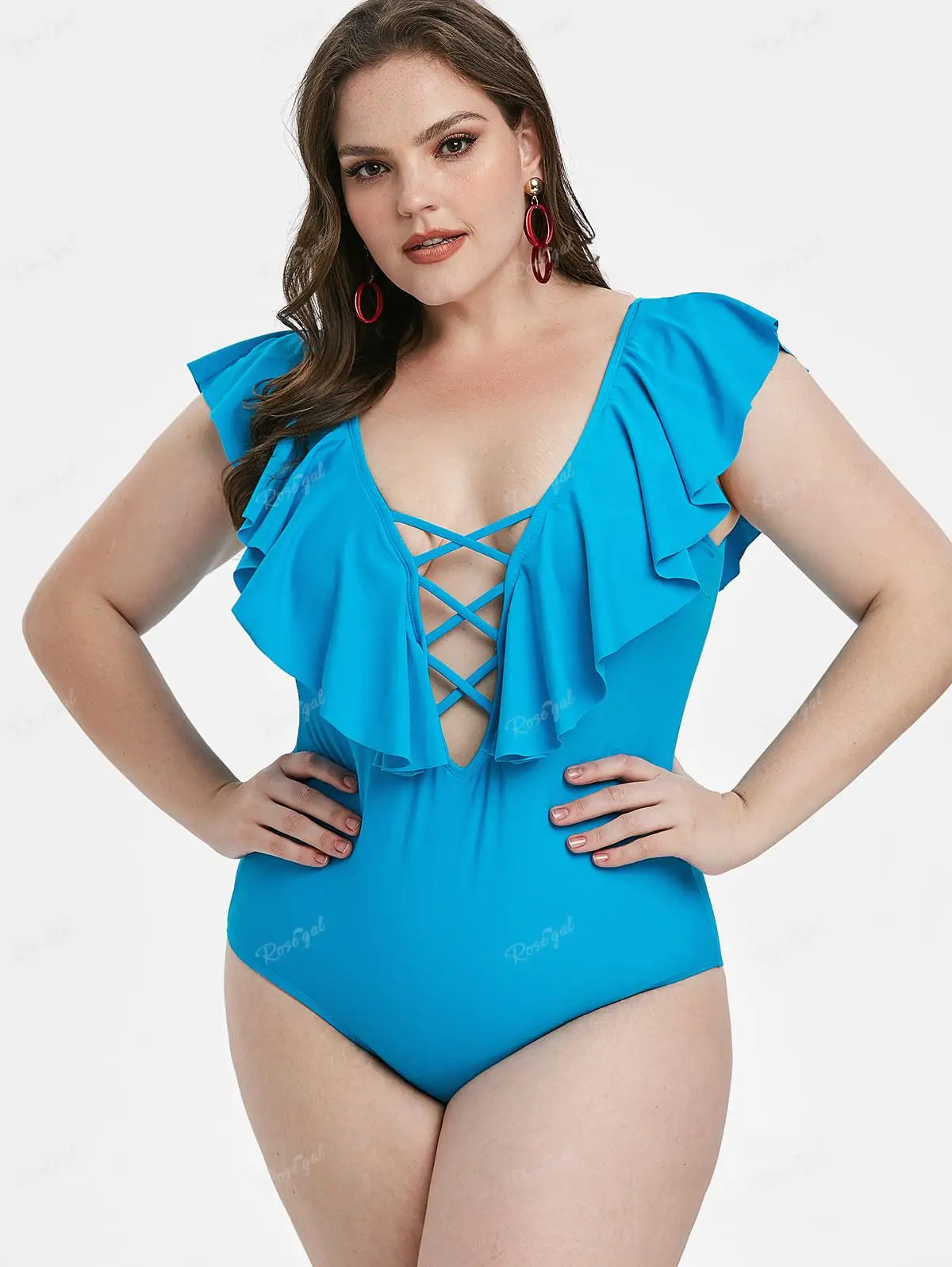 

ROSEAGL Plus Size Women's Swimsuit One-Piece Tankinis Swimwears Female Summer Bathing Suit Cheap