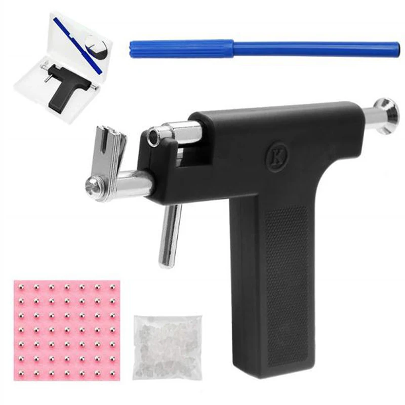 

New Arrival 1Set Professional Ear Piercing Gun Ear Puncture Instrument Tool Surgical Steel Ear Studs For Ear Cartilage Piercing