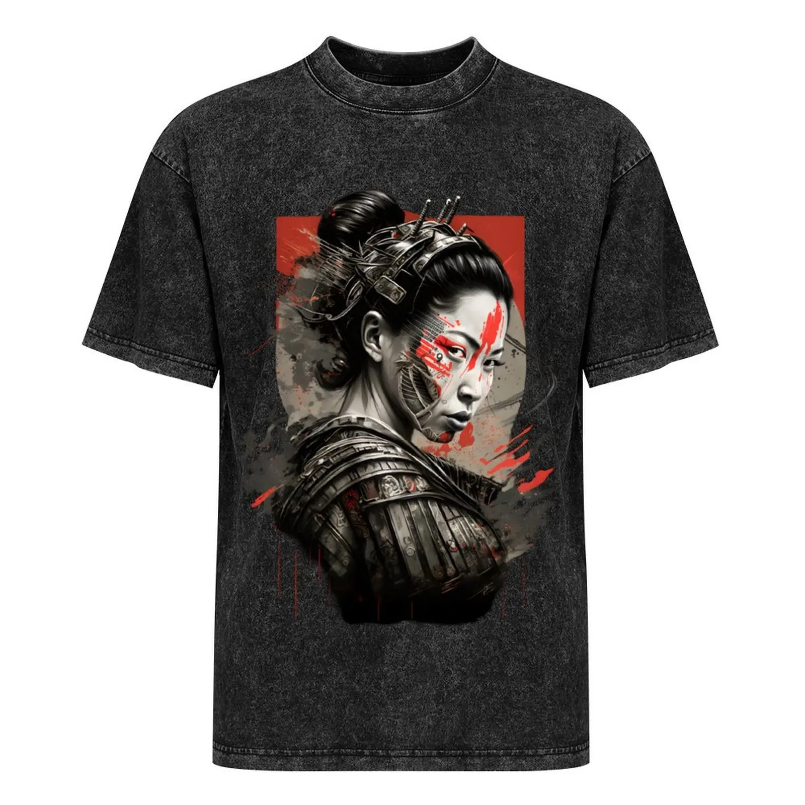 Японский женский воин-футболка Onna Bugeisha мужская одежда футбольная футболка с