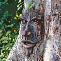 greenman tree sculpture face facial features decoration easter outdoor creative props garden decoration resin garden ornament
