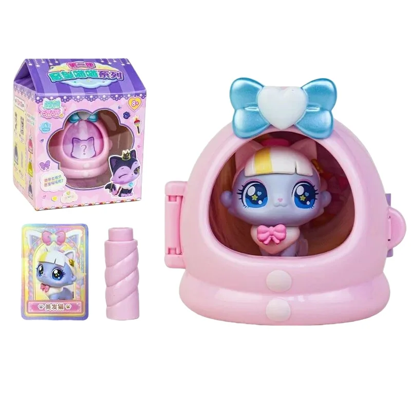 Фото Милая игрушка-кошка Cute Wish: Слепая коробка, вторая серия, интернет-хит, модная коллекционная фигурка-игрушка для дома, подарок на день рождения №5