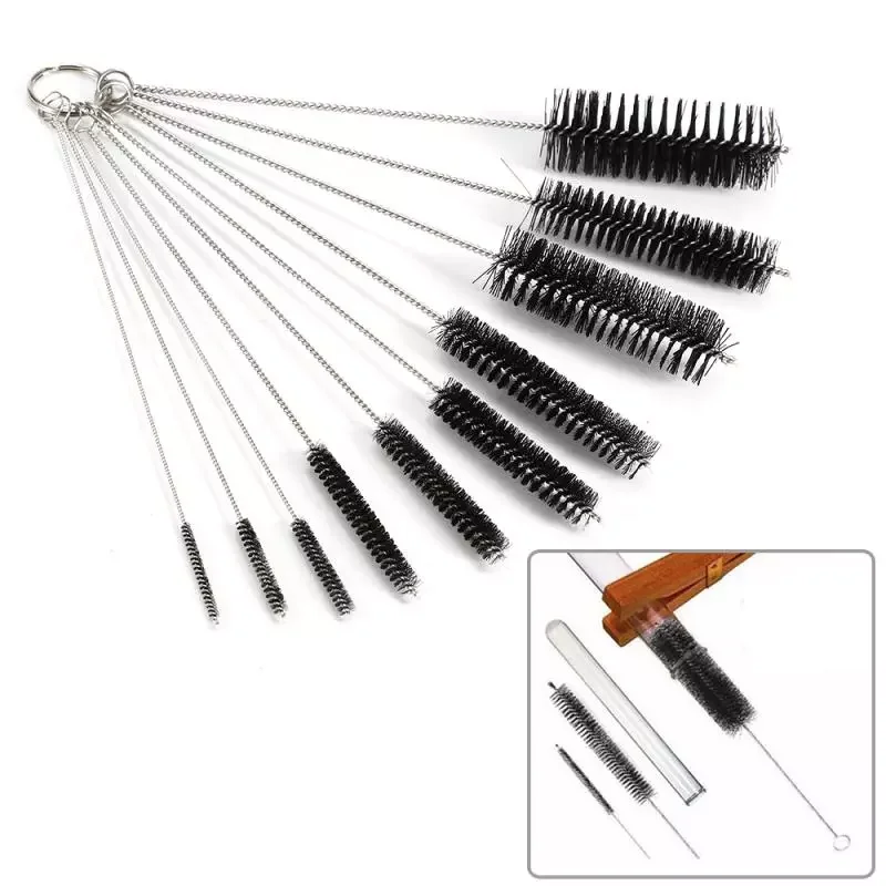 

10PCS/Set Nylon Brush Multi-Functional Tools Cleaning Brush Drink Straws Sewing Machines Paint Spray Guns Cleaning Brush 2022